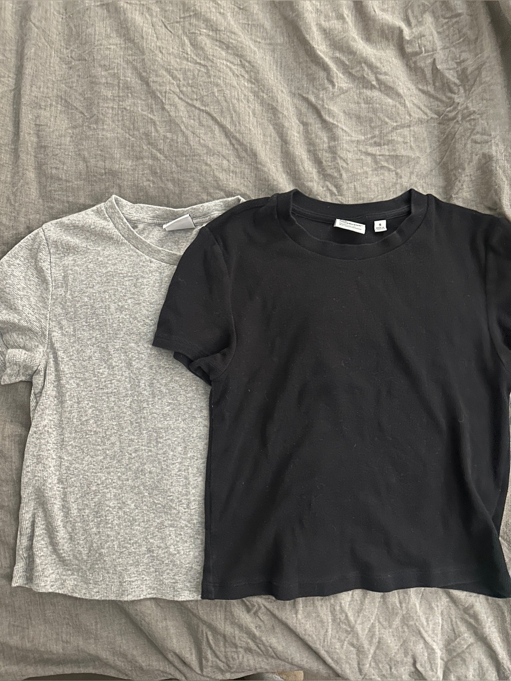 Two Aritzia Homestretch Waist Tees